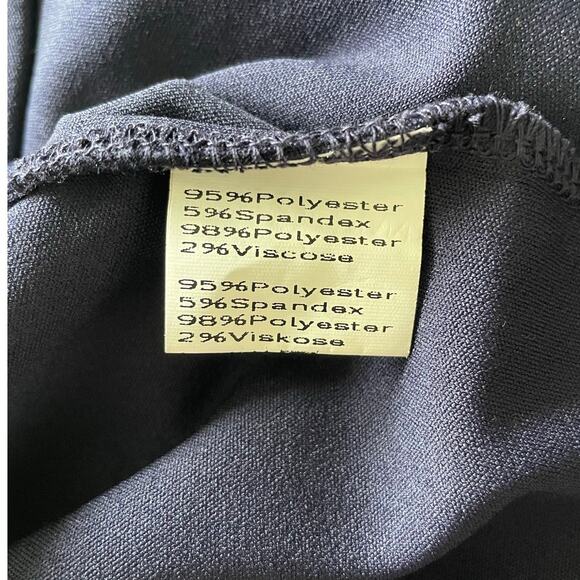 Grace Karin Dress Size L Clip Dot Long Sleeves Surplice Bodice V-Neck Stretch - Picture 6 of 9